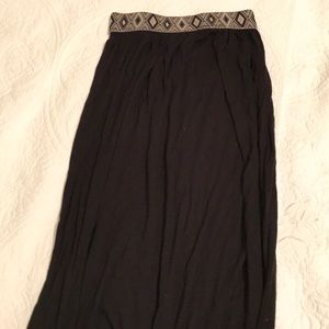 Charlotte Russe Long Black Maxi Skirt